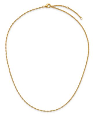 Rope Chain Necklace in 24k Yellow Gold