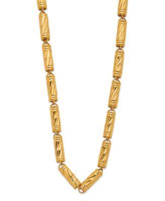 Macy's - Bamboo Chain Necklace in 24K Yellow Gold