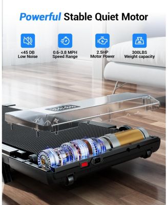 6% Incline Under Desk Walking Pad 3 In 1 treadmills For Home easy store