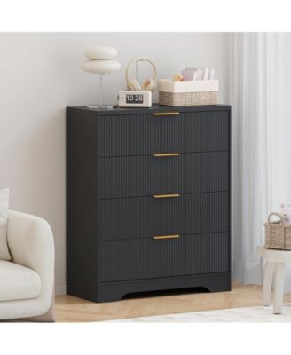 Fluted 5 Drawer Dresser for Bedroom