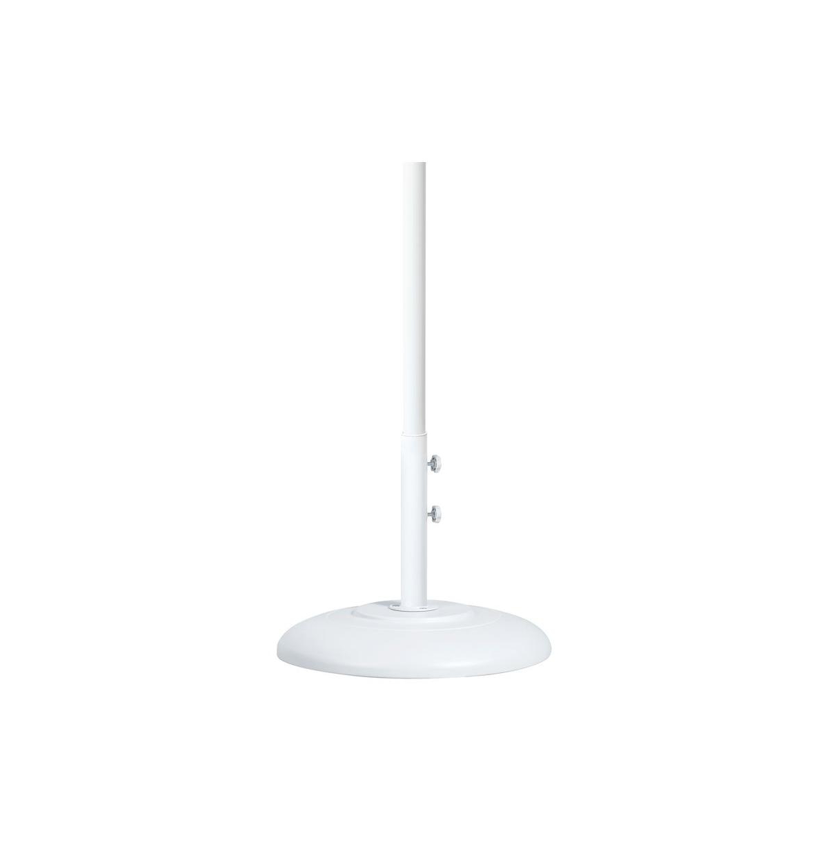 Meridian Furniture Amalfi Navy With Cream Piping / Matte White Metal Patio Umbrella with Base Sets