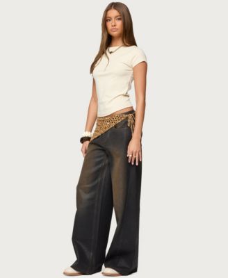 Women's Oliana Ribbed Boat Neck T Shirt