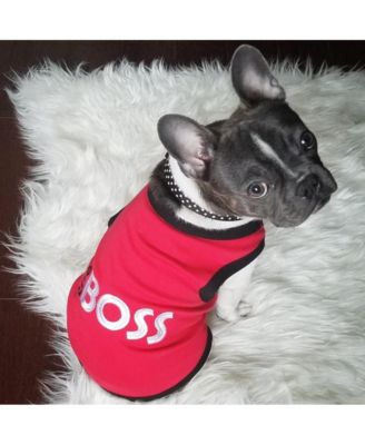 The Boss embroidered dog t-shirt