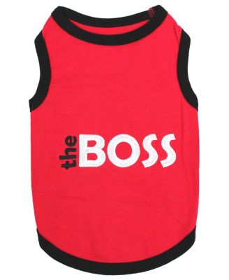 The Boss embroidered dog t-shirt