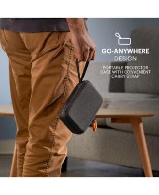 Luma 75 Ultra Mini Projector, Portable Pico Projector with Overhead Tripod & Case (White)