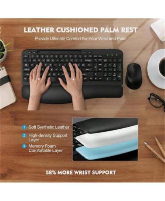 Wireless Keyboard and Mouse Combo - 2.4G Cordless Set for Computer, Laptop, PC - Black.