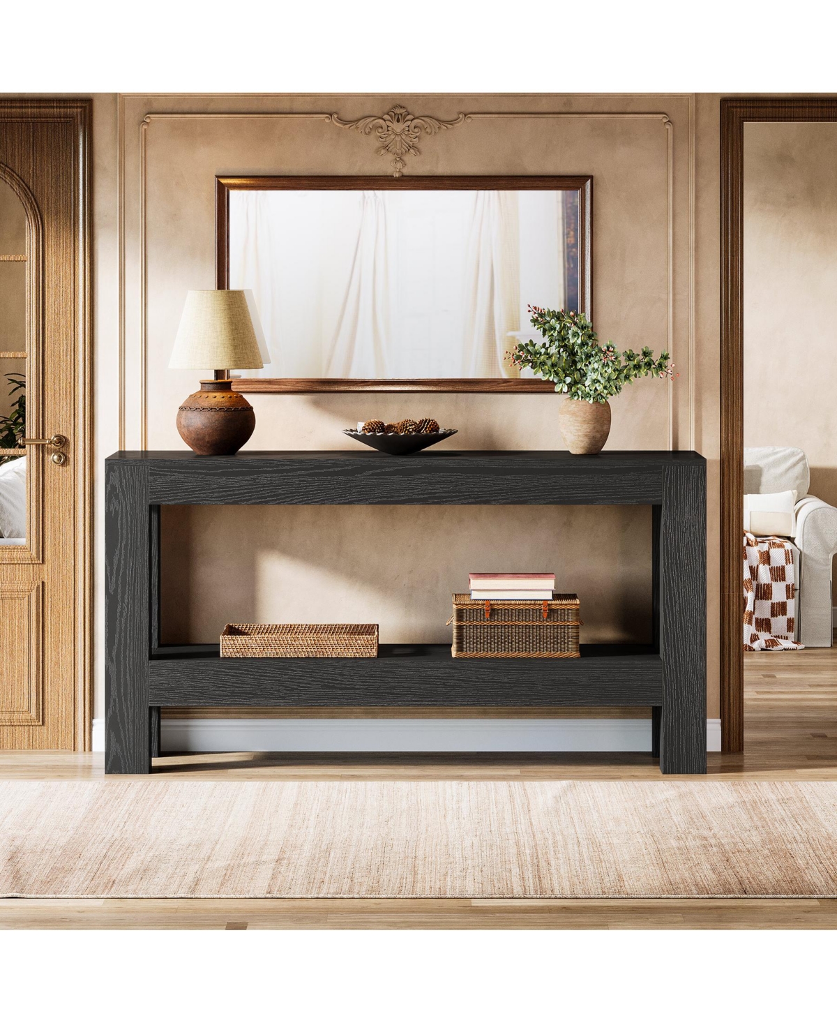 Tribesigns 63-Inch Wood Entryway Table, Long Farmhouse Narrow Console Table for Living Room