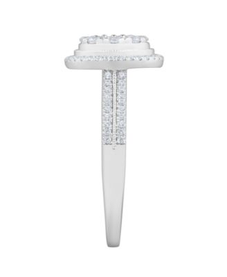 Diamond Cluster Halo Ring (1/2 ct. t.w.) in 10k White Gold