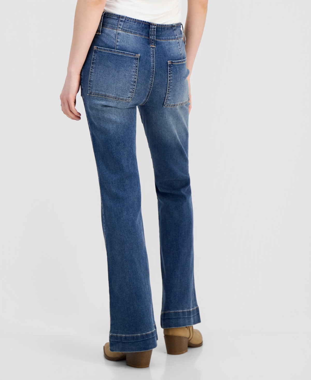 Madden Girl Juniors' High-Rise Flare Jeans