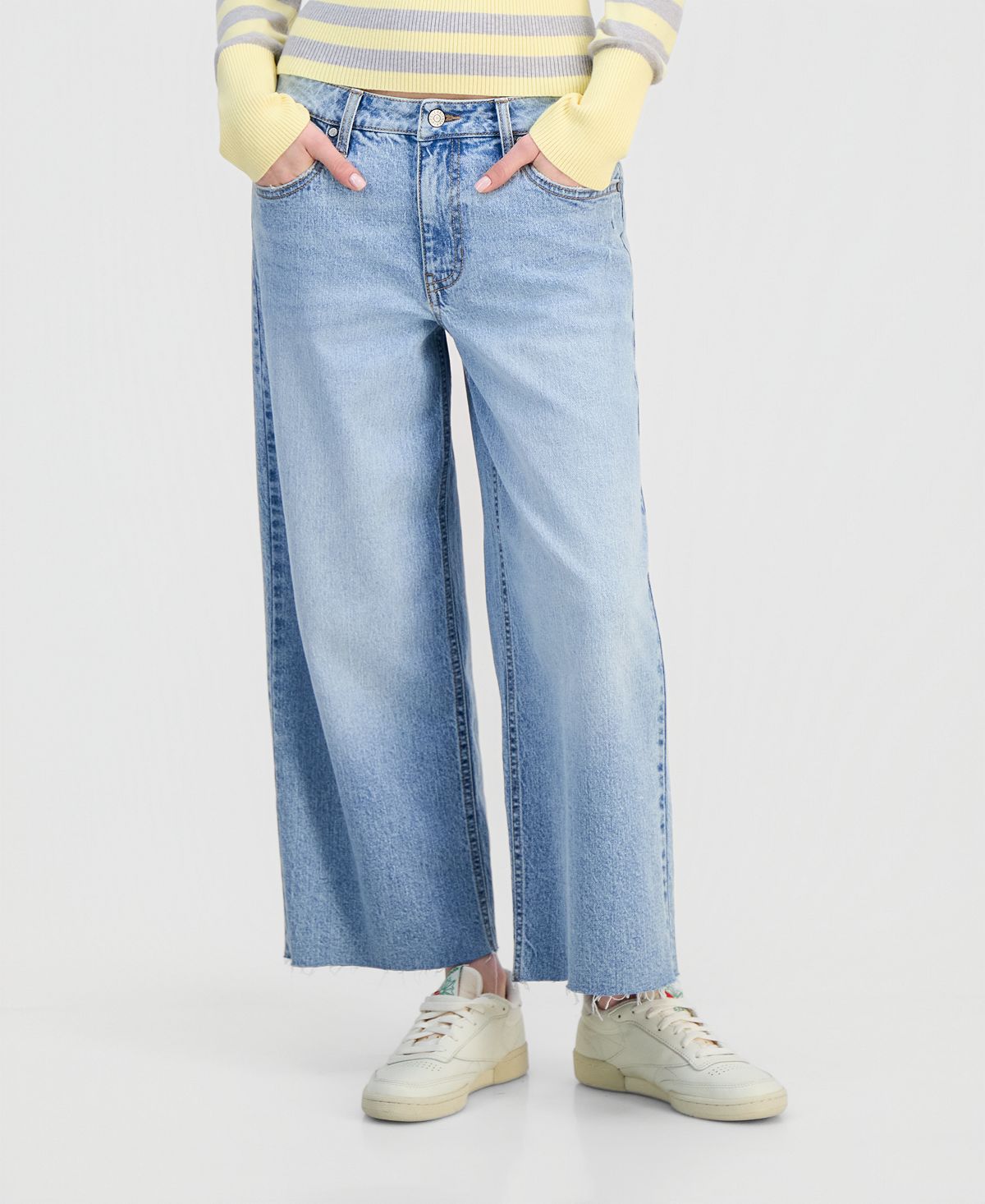 Celebrity Pink Juniors' Raw-Hem Wide-Leg Jeans view 5 — MAYCSS fashion products