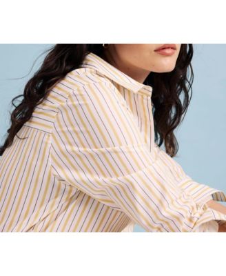 Women's Plus Size Odeon Stretch Poplin Shirtdress