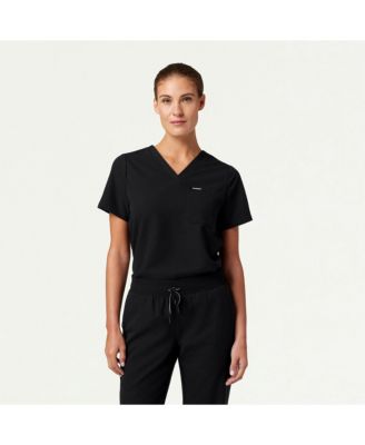 Women's Classic V-Neck Scrub Top with 1 Pocket