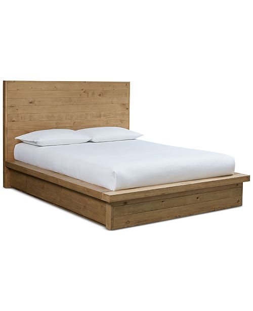 furniture abilene solid pine storage king platform bed, created for