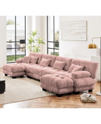 Chenille Bolster Armrest Sofa: Cloud-Like Comfort & Flexible Design