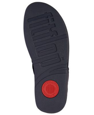 Women's Lulu Square-Chain Leather Toe-Post Wedge Sandals