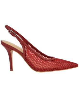 Women's Pandy Mesh Pointed Toe Slingback Stiletto Pumps