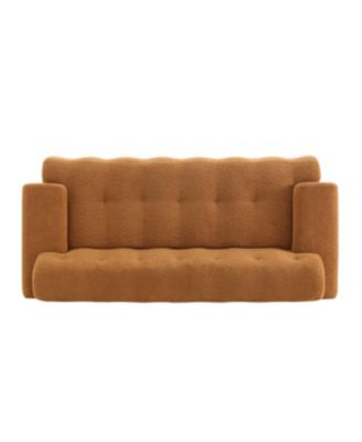 88" Cloud 3 Seater Boucle Sofa with Button Tufted Comfy Upholstered Couch, Nomad