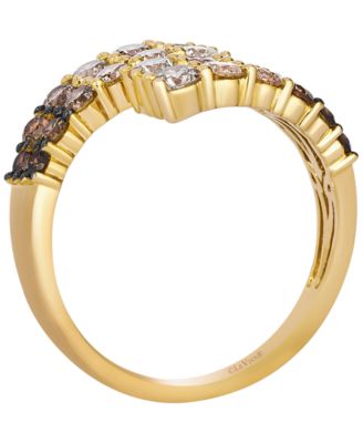 Chocolate Ombre Diamond Ring (1.52 ct. t.w.) in 14k Honey Gold