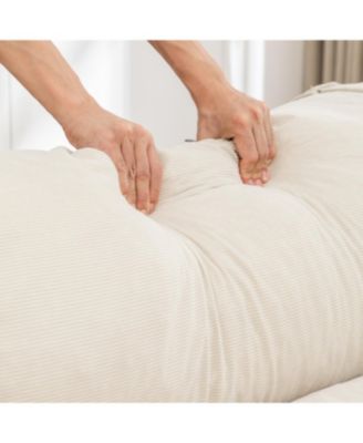 Streamdale Adjustable Corduroy Floor Sofa with Straps for Versatile Configurations