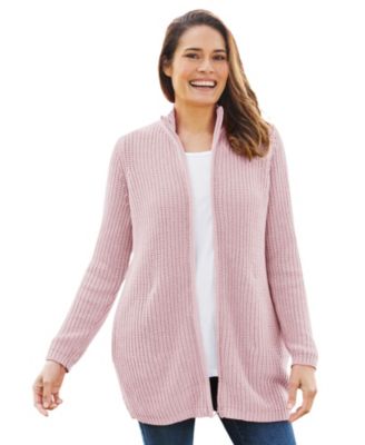 Women's Within Zip Front Shaker Cardigan