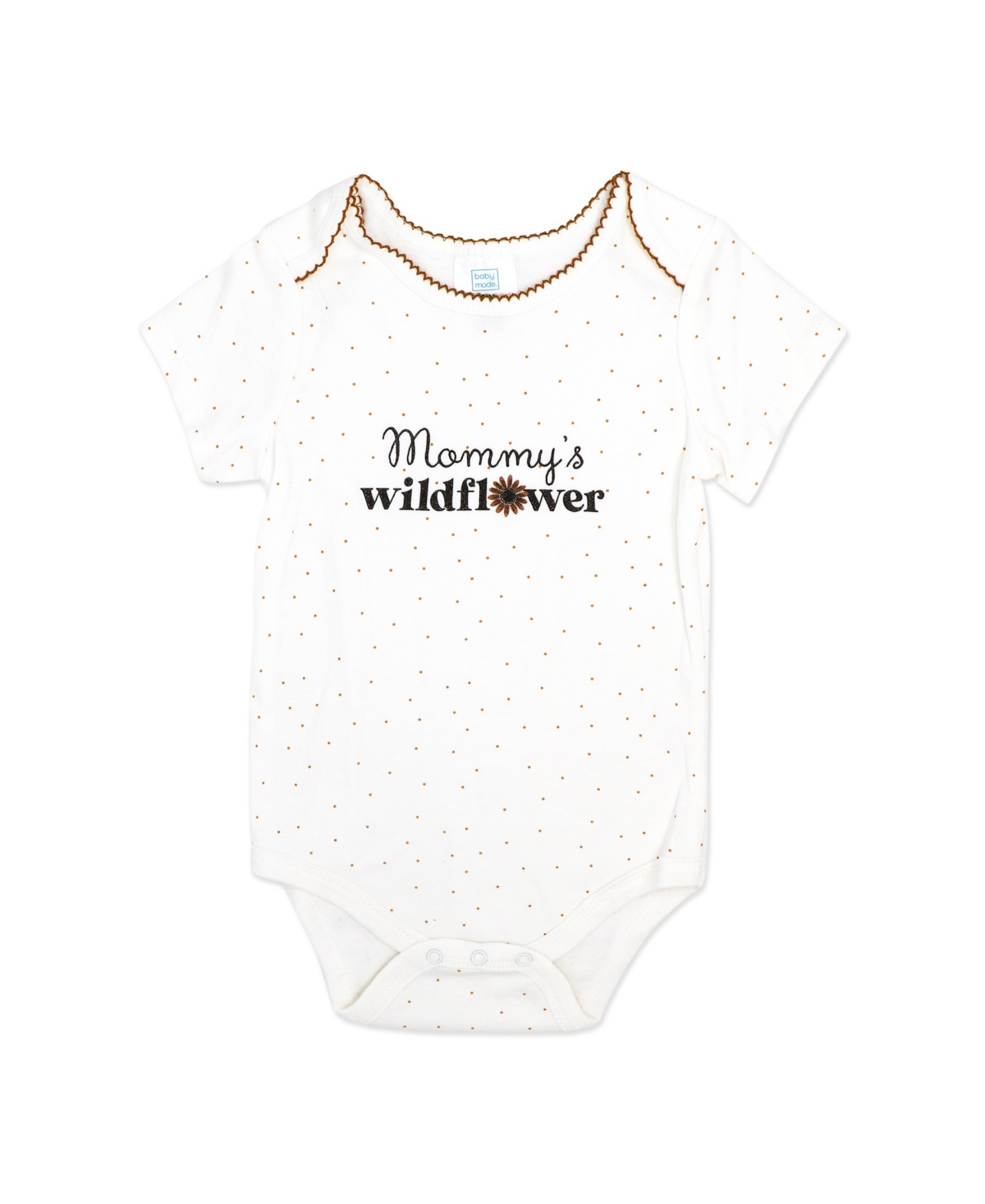 Baby Mode Girls' Wildflower Short-Sleeve Bodysuit, Jacket and Pants, 3-Piece Set