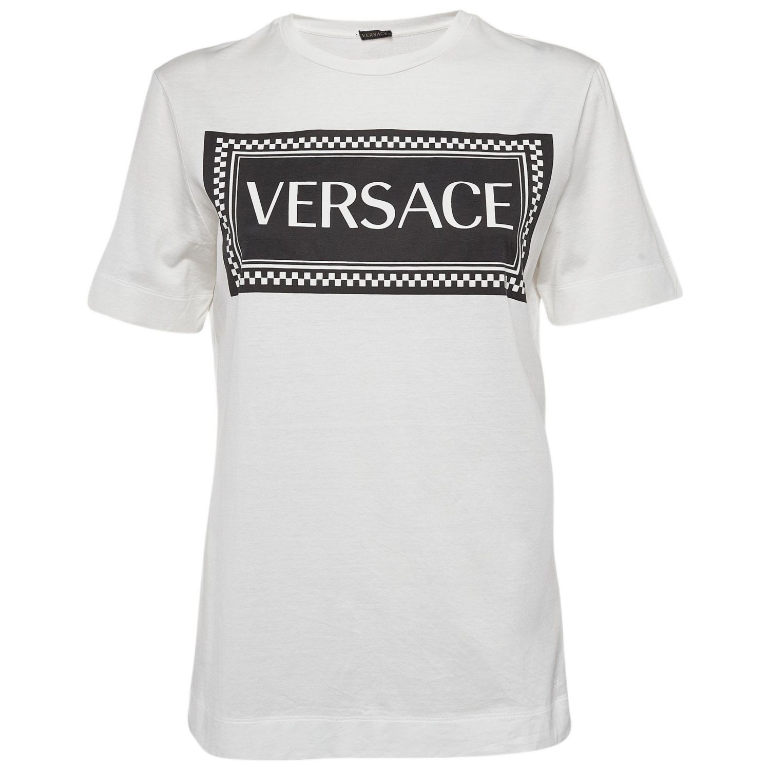 Women's White Logo Print Cotton T-Shirt