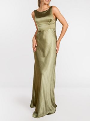 Women's Cowl Back Satin Bridesmaid Dress