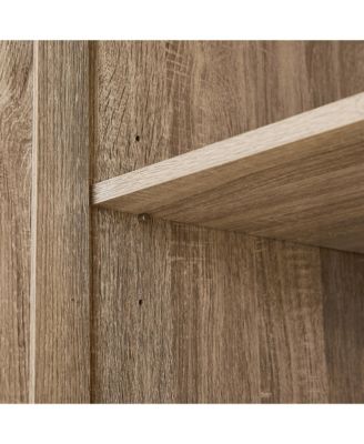 71.2"H Storage Cabinet with 2 Doors and Adjustable Shelf, MDF, for Bathroom or Office Use