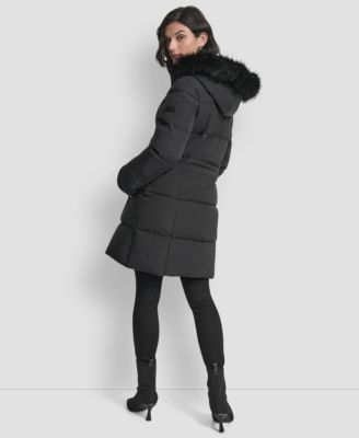 Women's Hooded Zipper Puffer Coat