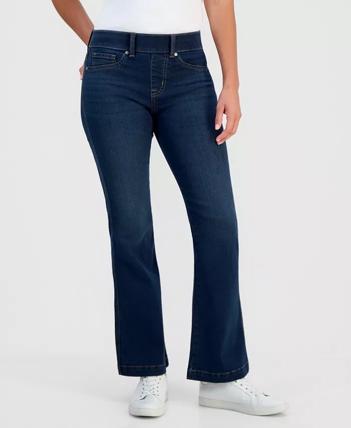 Petite Pull-On Shaping High-Rise Bootcut Jeans - thumbnail 8
