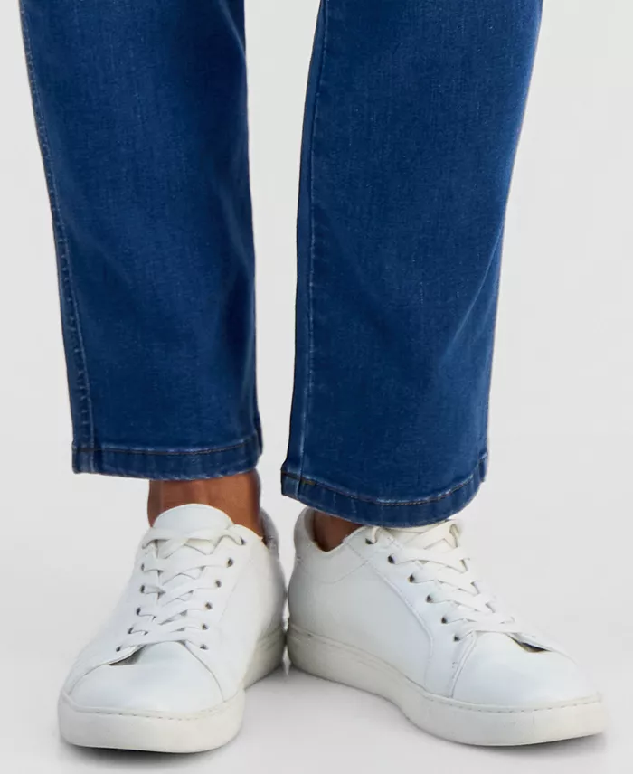 Petite High-Rise Pull-On Straight-Leg Jeans - thumbnail 7