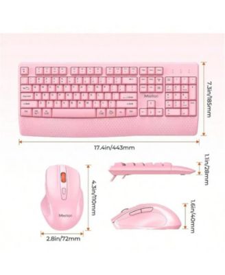 Full-size Keyboard w/ Wrist Rest, 3 DPI Mouse, 2.4G, PC/Laptop Compatible Wireless Keyboard & Mouse