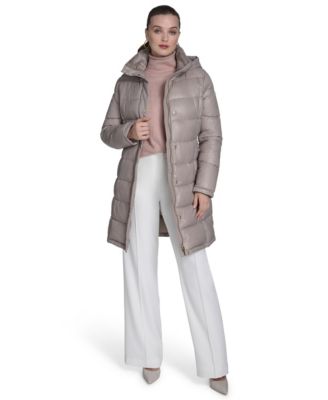 Women's Stand Collar Belted Puffer Coat