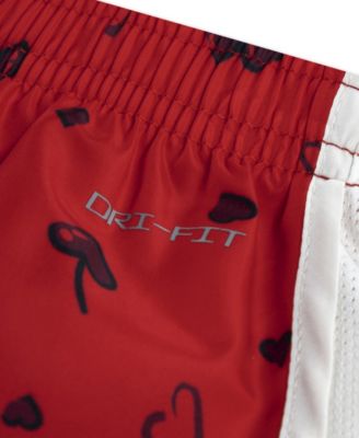 Girls' Toddler 2T-4T Cherry Crewneck T-Shirt and Dri-FIT Tempo Shorts, 2-Piece Set