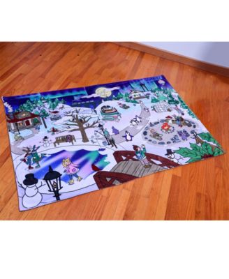 Baby and Toddler Winter in The Woodlands Christmas Seek-and-Find Interactive Blanket, Large