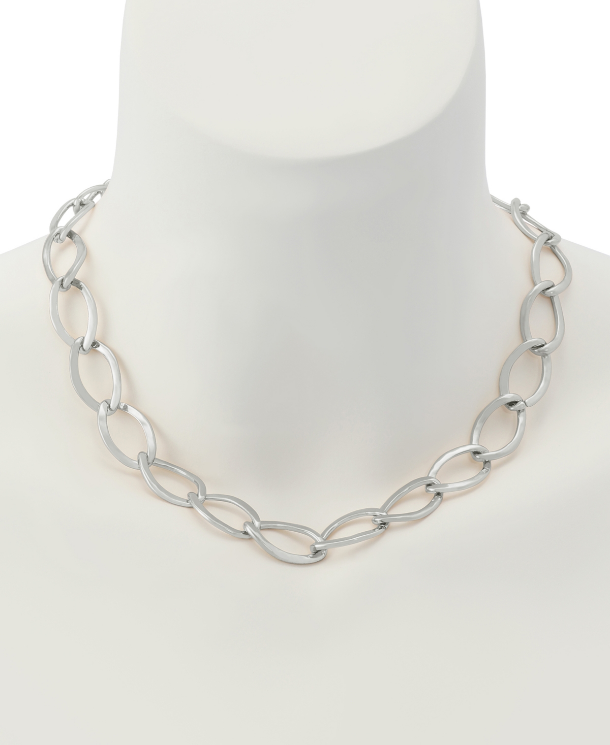 Robert Lee Morris Soho Silver Link Collar Necklace