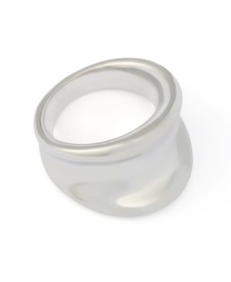 Silver Vintage Sculpted Statement Band Ring