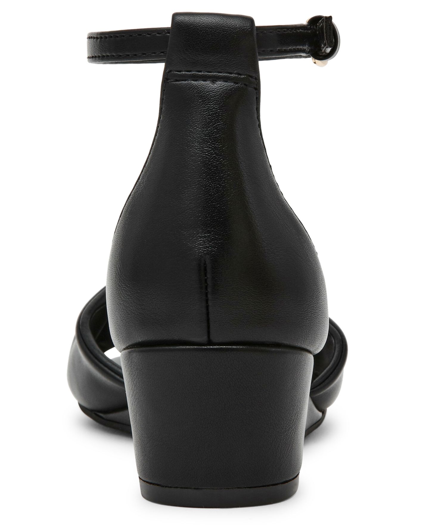 Женские сандалии Anne Klein Whitby Ankle Strap Demi Wedge, цвет: Чёрный гладкий — фото 3