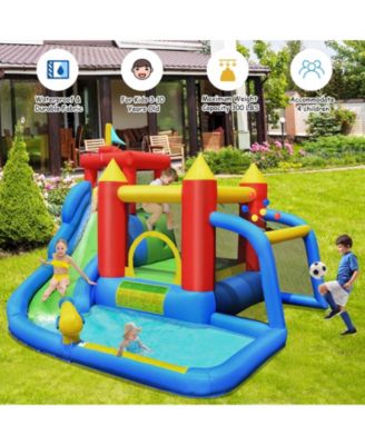 Inflatable Bounce House Splash Pool with Water Climb Slide Blower included