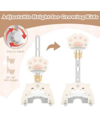 3-in-1 Toddler Sports Center with Basketball Hoop, Soccer & Golf