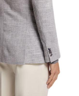 Men's Patterned Stretch-Cotton Blend Regular-Fit Blazer