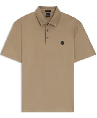Men's Mercerized-Cotton Double B Monogram Polo Shirt