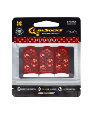 6 Pack ClawSocks Phone Gaming Finger Sleeves - Blood and Skulls