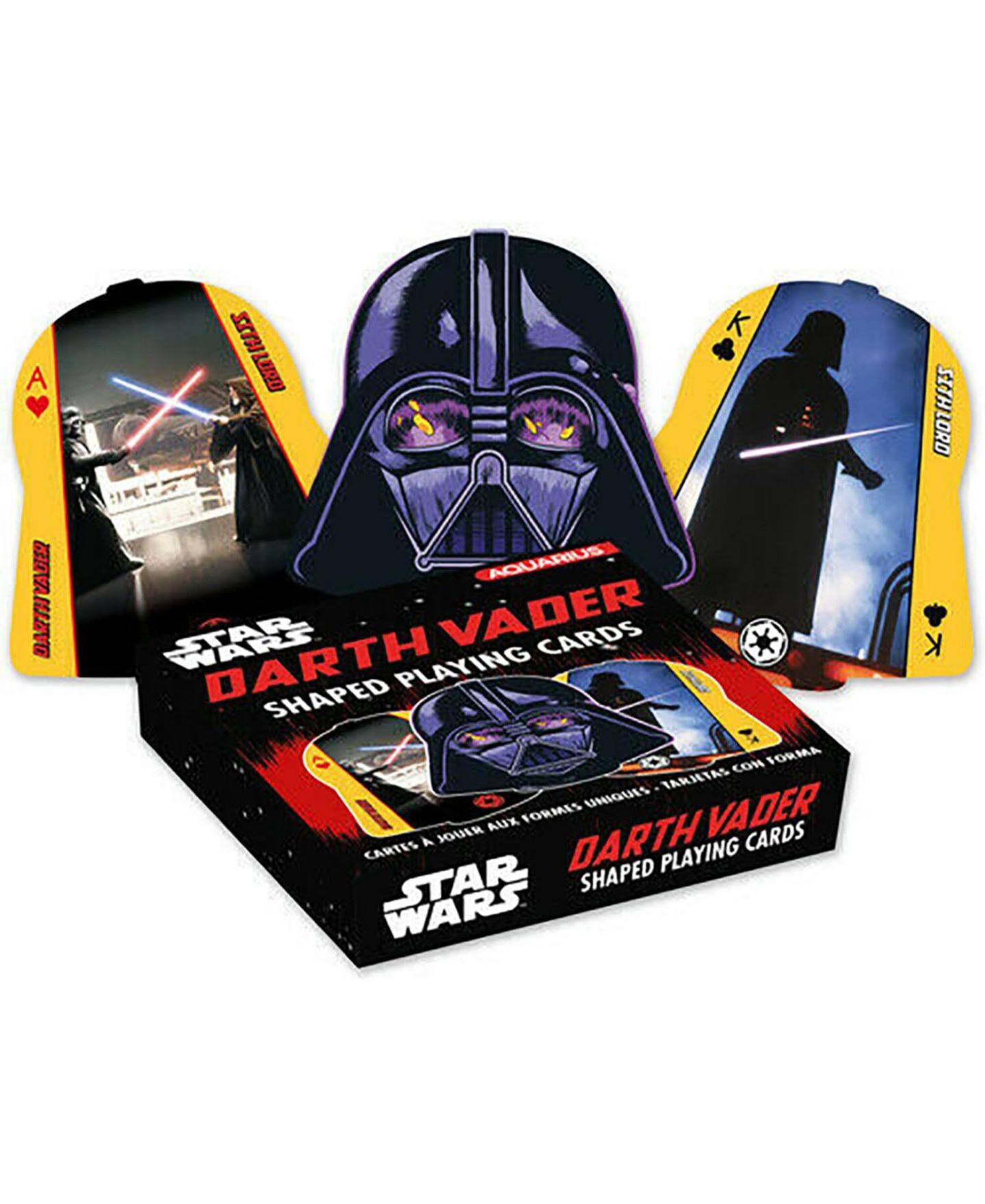 Детские игрушки NMR Distribution Star Wars Darth Vader Shaped Playing Cards, 54-Card Deck, Ages 3+ — фото 1