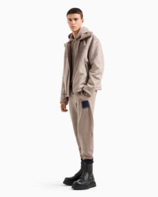 Men's Faux-Leather Sherpa-Lined Jacket