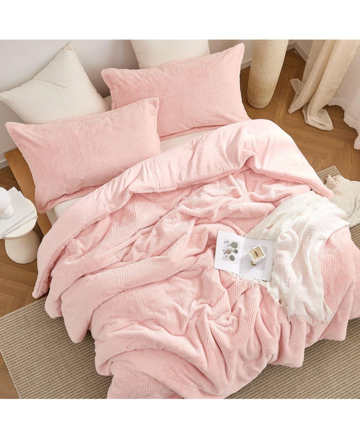 Peak of Cozy - Coma Inducer Oversized Comforter Set - Softest Pink