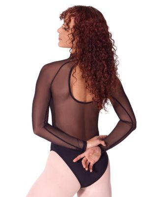 Women's Soft Elegance Long Sleeve Mesh Leotard