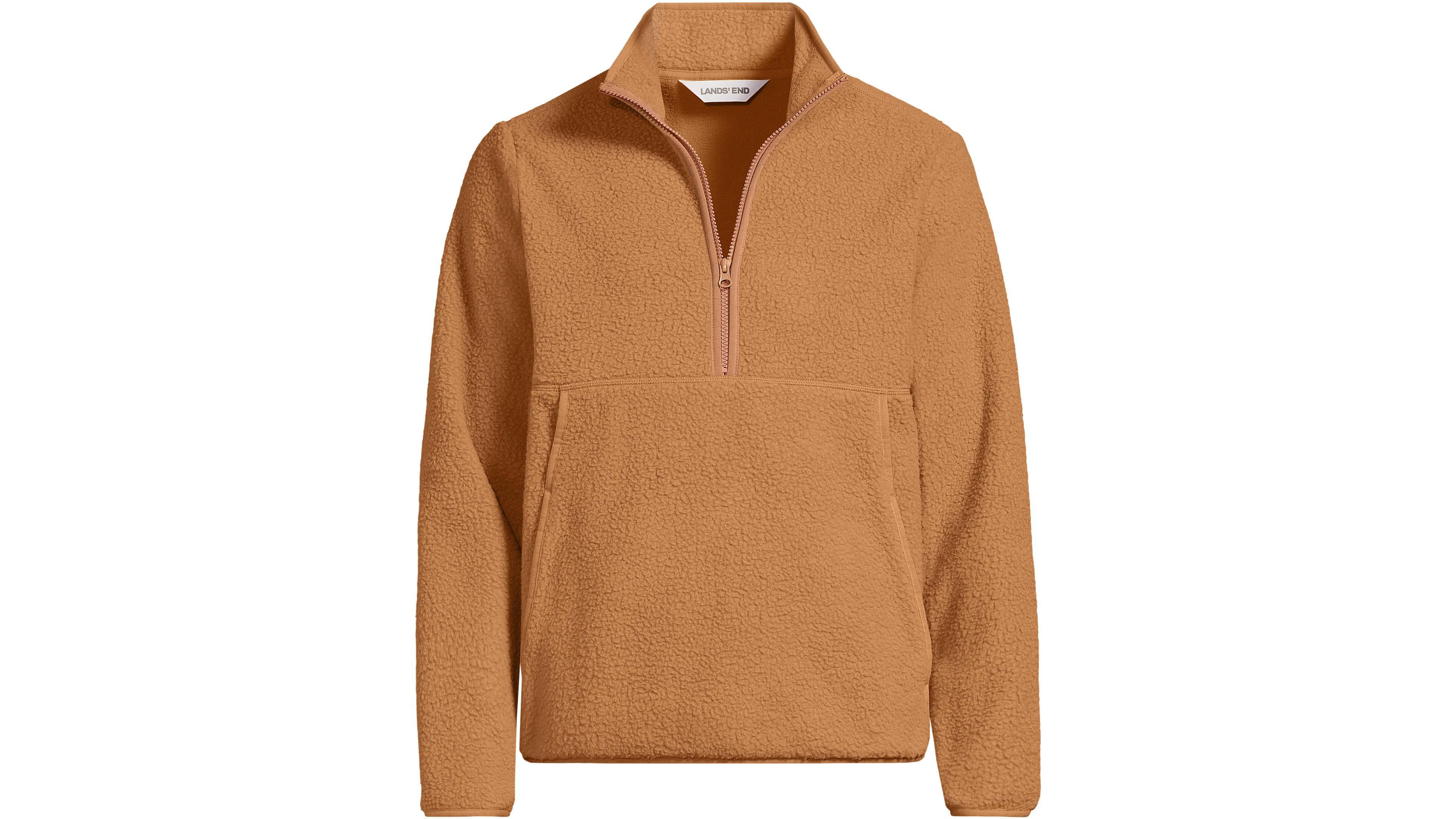Lands' End Men's Half Zip High Pile Fleece Pullover
