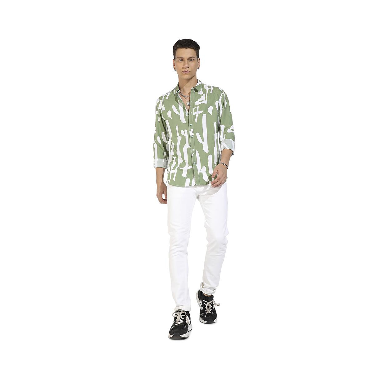 Campus Sutra Men's Abstract Print Shirt