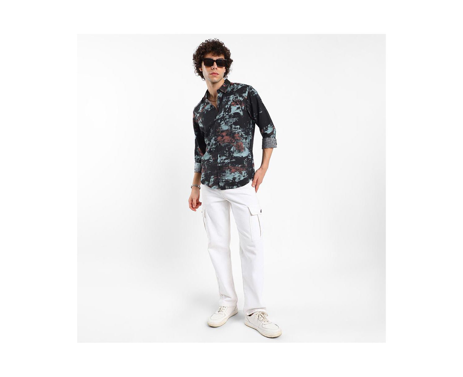 Men's Contrast Dab Shirt